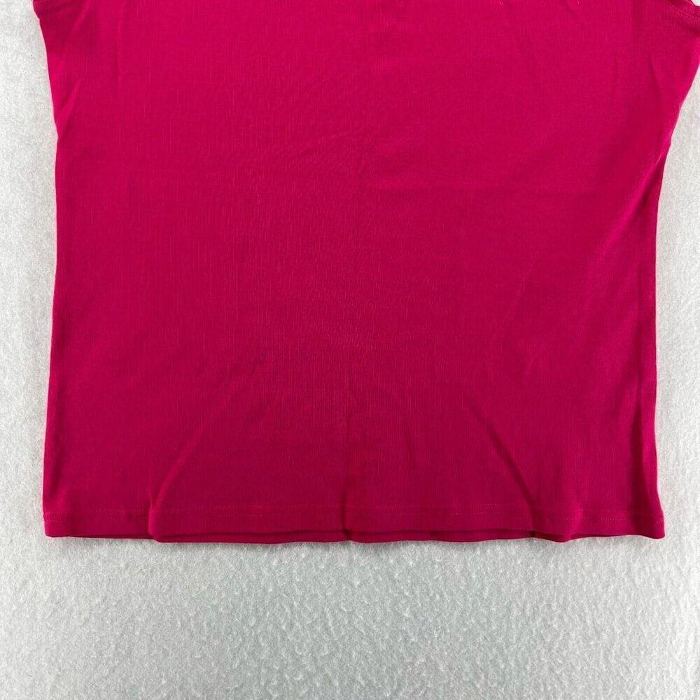 Karen Scott Tank Top Womens PL Red Knitted Stretch Boat Neck Pullover Sleeveless - Picture 8 of 10